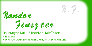 nandor finszter business card